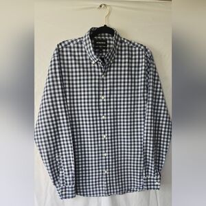 Bonobos Blue Checkered Button Down Slim Fit Long Sleeve Top Size Large